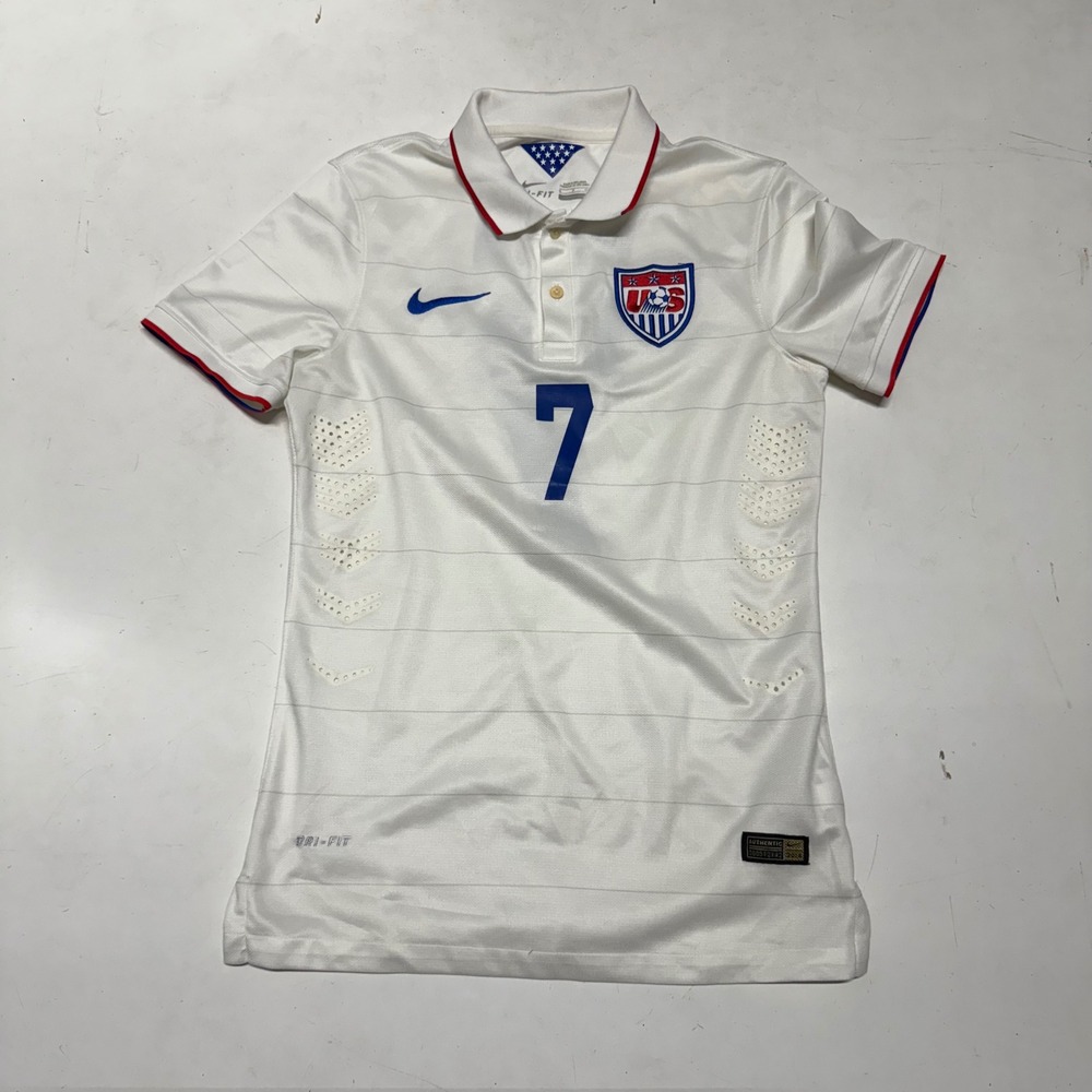 Nike USA Soccer Jersey Bobby Wood #7 Dri-FIT Authentic 2014 Mens Small Athletic‎